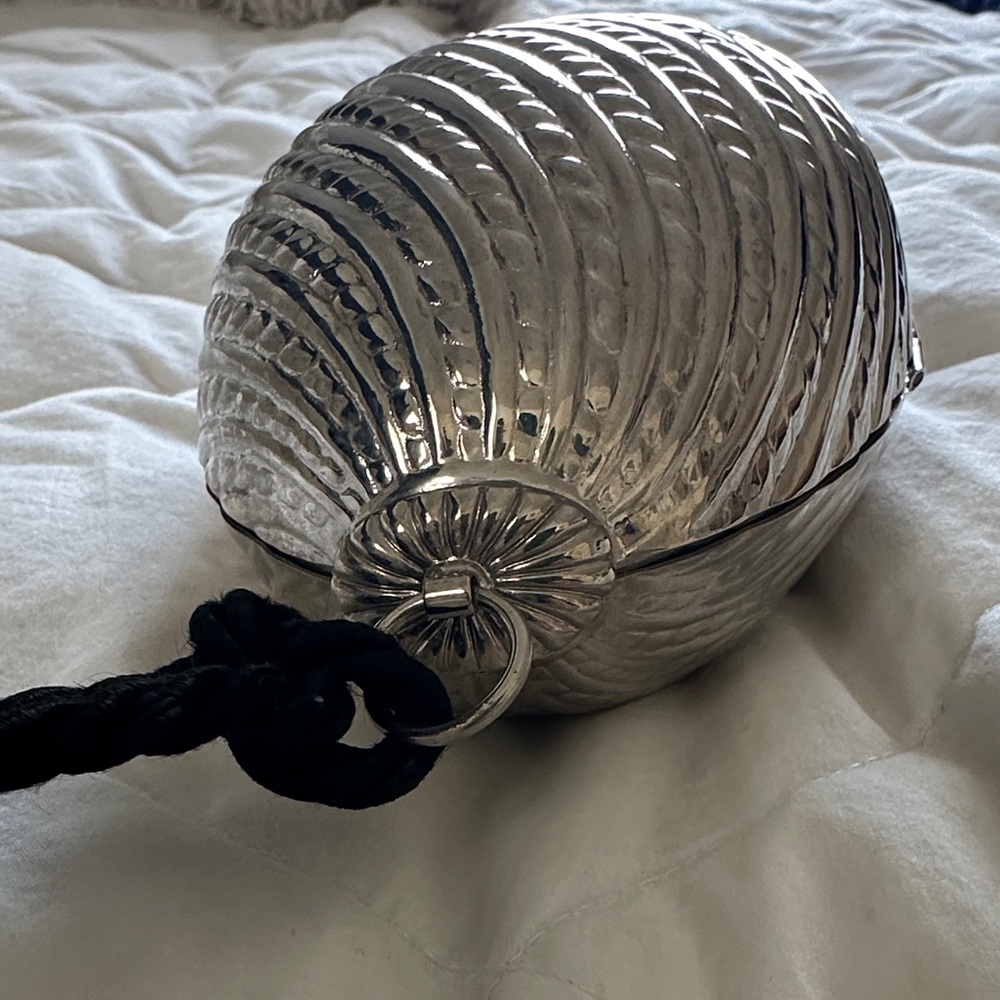 Vintage Italian Silver Clutch with Black Accents - Picture 10 of 10